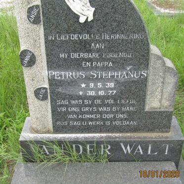 WALT Petrus Stephanus, van der 1939-1977