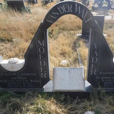 WALT Sarel David, van der 1907-1984 &amp; Ammarentia Aletta Maria 1915-1999