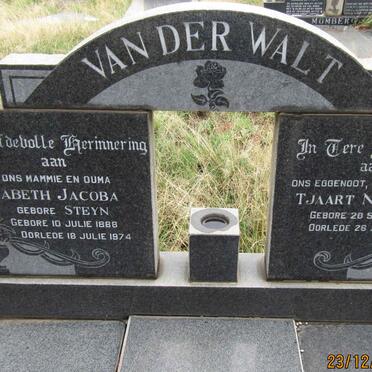 WALT Tjaart Nicolaas, van der 1883-1972 &amp; Elizabeth Jacoba STEYN 1888-1974