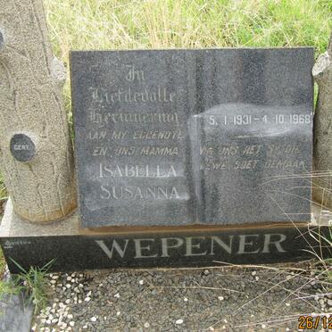 WEPENER Isabella Susanna 1931-1968