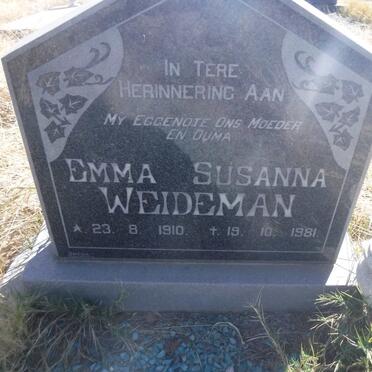 WEIDEMAN Emma Susanna 1910-1981