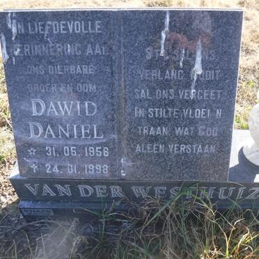 WESTHUIZEN Dawid Daniel, van der 1956-1998