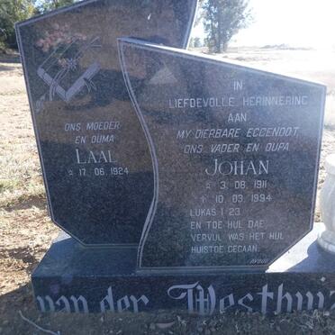 WESTHUIZEN Johan, van der 1911-1994 &amp; Laal 1924-