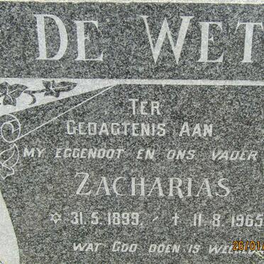 WET Zacharias, de 1899-1965
