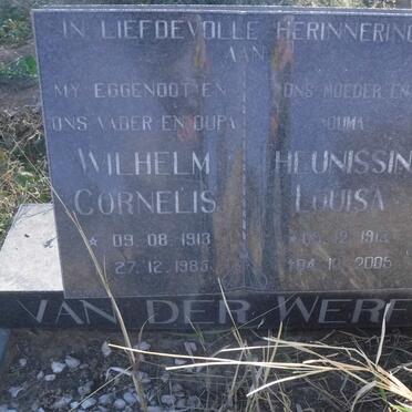 WERFF Wilhelm Cornelis, van der 1913-1985 &amp; Theunissina Louisa 1915-2005