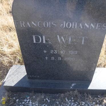 WET Francois Johannes, de 1919-1980