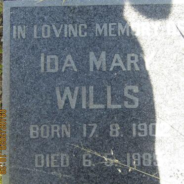 WILLS Ida Mary 1902-1985