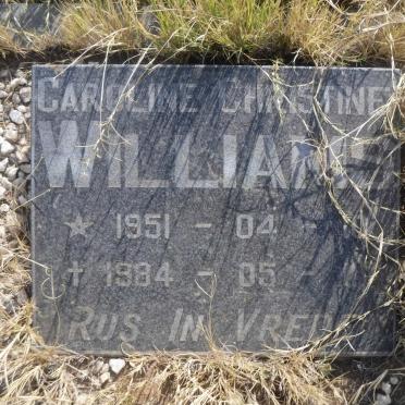 WILLIAMS Caroline Christine 1951-1984