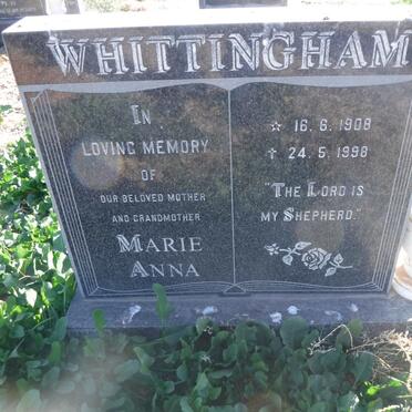 WITTINGHAM Marie Anna 1908-1998