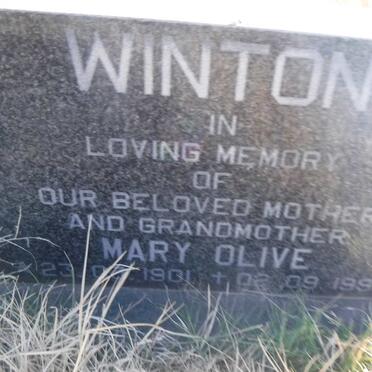 WINTON Mary Olive 1901-1995