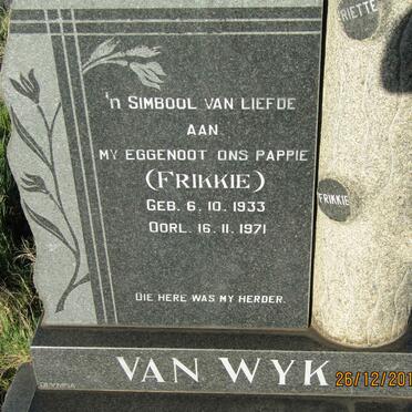 WYK Frikkie, van 1933-1971