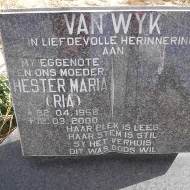 WYK Hester Maria, van 1958-2000