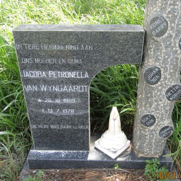 WYNGAARDT Jacoba Petronella, van 1909-1978