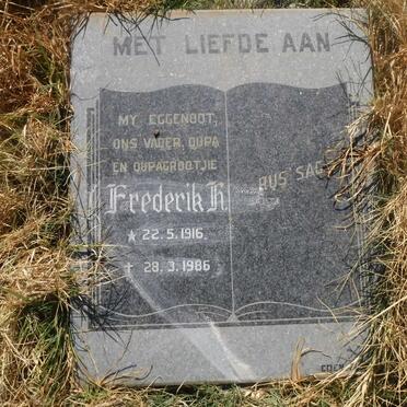 WYK Frederik H., van 1916-1986 &amp; Dina J.E. 1916-1992 