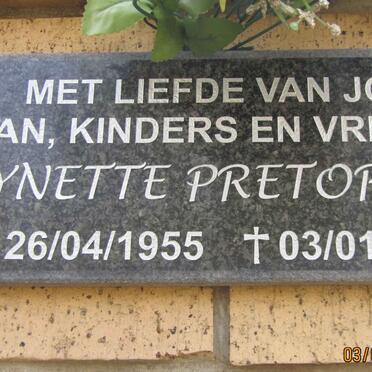 PRETORIUS Lynette 1955-2020