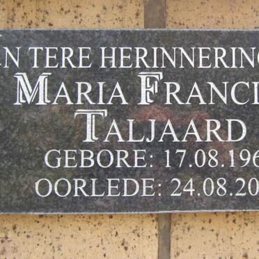 TALJAARD Maria Francina 1965-2019