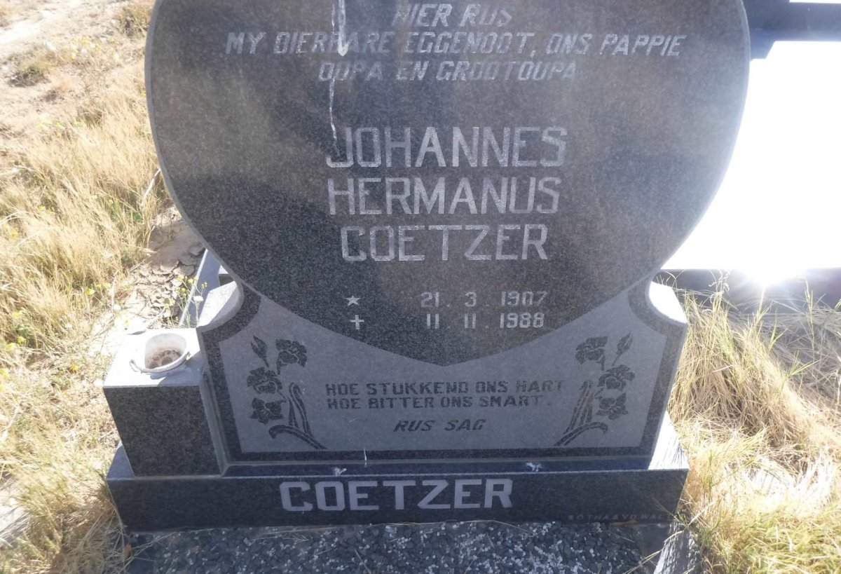 COETZER Johannes Hermanus 1907-1988