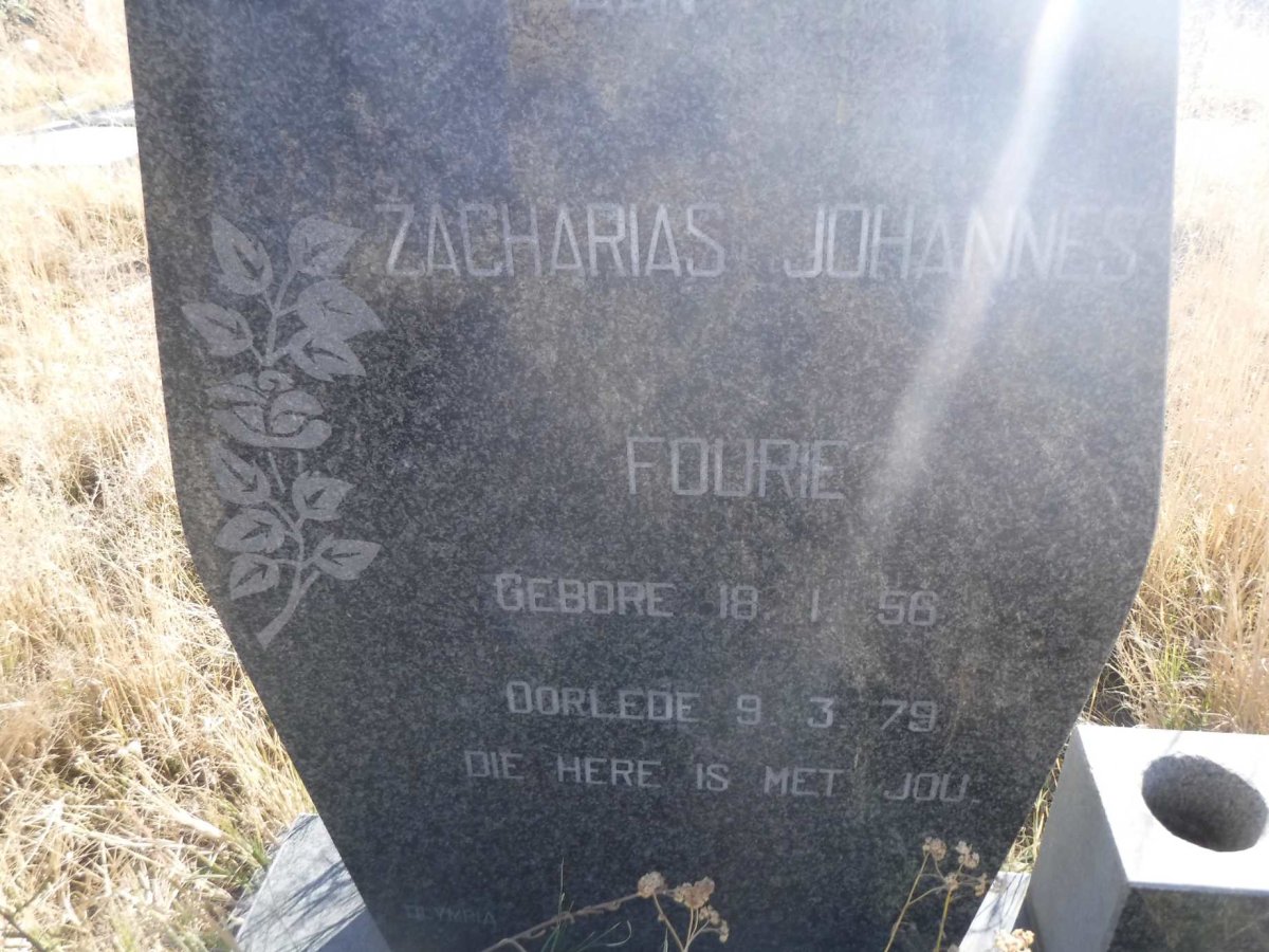 FOURIE Zacharias Johannes 1956-1979