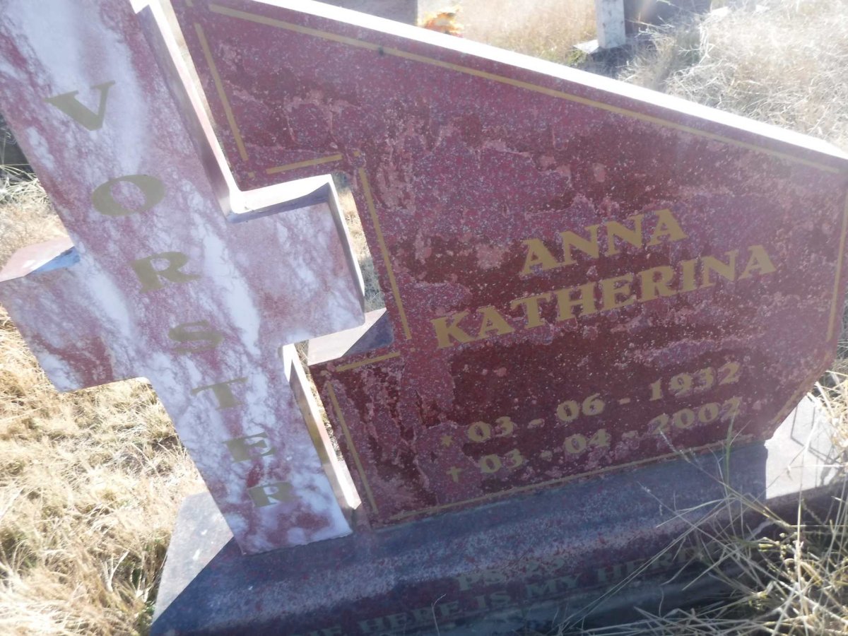 VORSTER Anna Katherina 1932-2002