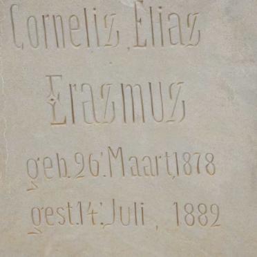 ERASMUS Cornelis Elias 1878-1882