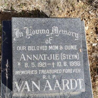 AARDT Annatjie, van nee STEYN 1921-1998