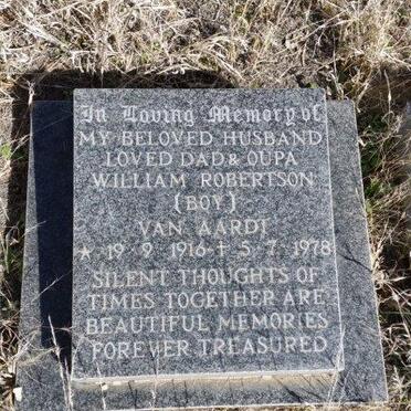 AARDT William Robertson, van 1916-1978