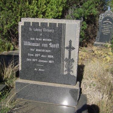 AARDT Willemine, van nee ROBERTSON 1884-1977