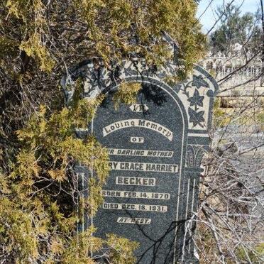 BECKER Mary Grace Harriet nee PAVEY 1870-1931