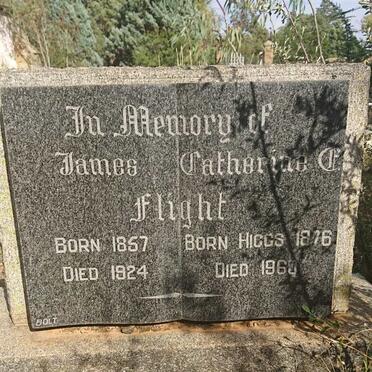 FLIGHT James 1857-1924 &amp; Catherine C. HIGGS 1876-1960