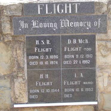 FLIGHT H.S.R. 1896-1974 :: FLIGHT D.B.McK 1910-1992 :: FLIGHT H.H. 1944- :: FLIGHT L.A. nee WARD 1952-
