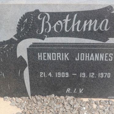 BOTHMA Hendrik Johannes 1909-1970