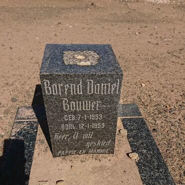 BOUWER Barend Daniel 1953-1953