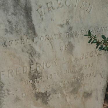 BECKER Frederick L.L. 1855-1890