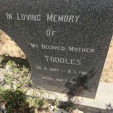 BELL Eddie 1892-1975 &amp; Toddles 1897-1982