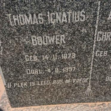 BOUWER Thomas Ignatius 1873-1957 &amp; Aletta Wilhelmina Christoffelina JANSEN VAN RENSBURG 1880-1959