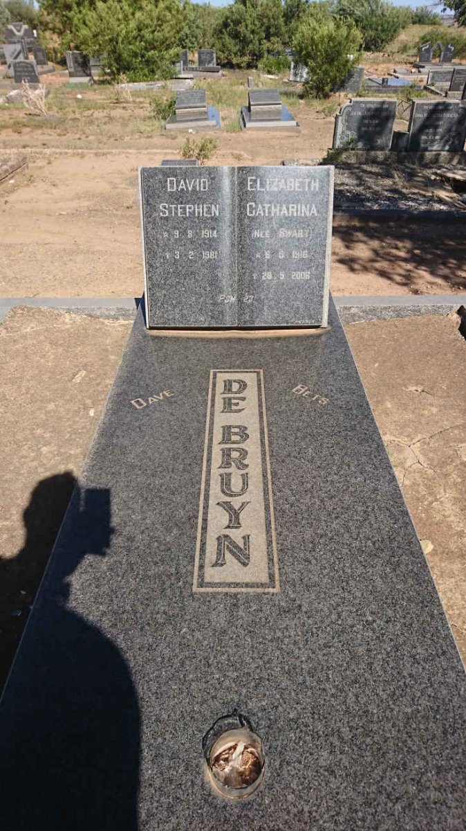 BRUYN David Stephen, de 1914-1981 &amp; Elizabeth Catharina SWART 1916-2006