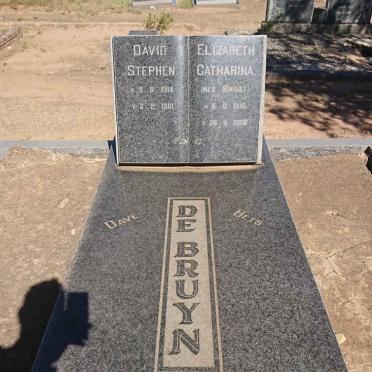 BRUYN David Stephen, de 1914-1981 &amp; Elizabeth Catharina SWART 1916-2006