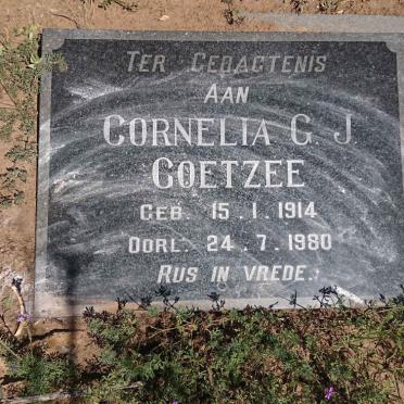 COETZEE Cornelia G.J. 1914-1980