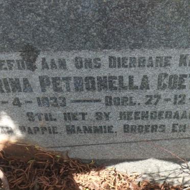 COETZEE Catharina Petronella 1933-1951