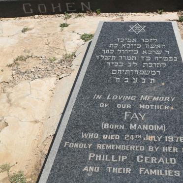 COHEN Jack -1976 &amp; Fay MANOIM -1976