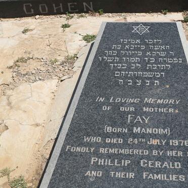 COHEN Jack -1976 &amp; Fay MANOIM -1976