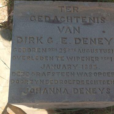 DENEYS Dirk G.E. 1843-1883