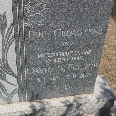 FOURIE David S. 1912-1966