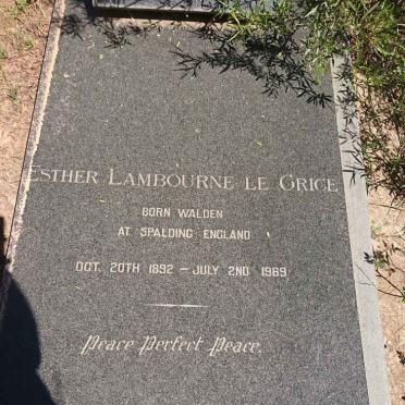 GRICE Esther Lambourne, le nee WALDEN 1892-1969