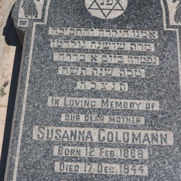 GOLDMANN Susanna 1868-1944