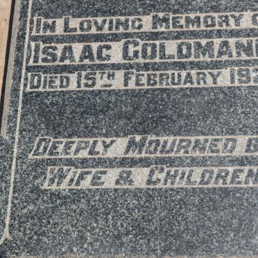 GOLDMANN Isaac -1929