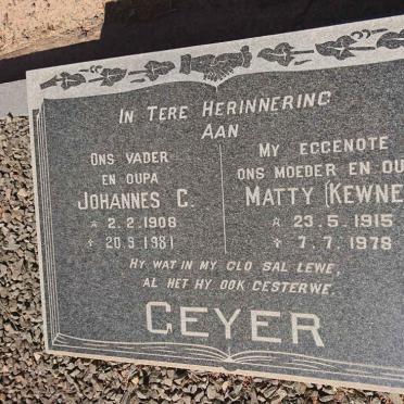 GEYER Johannes C. 1908-1981 &amp; Matty KEWNEY 1915-1978