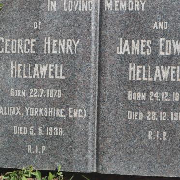 HELLAWELL George Henry 1870-1936 :: HELLAWELL James Edward 1904-1904