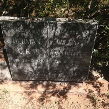 HERZOG Herman C.F.P. 1929- &amp; Willa VAN HEERDEN 1933-1988