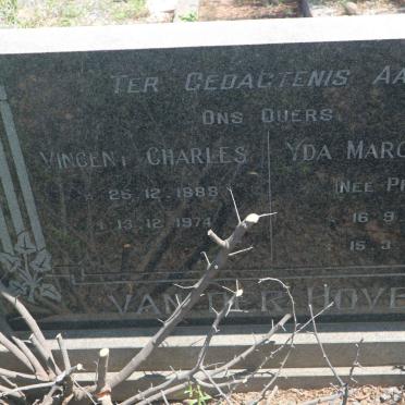 HOVEN Vincent Charles, van der 1888-1974 &amp; Yda Margaretha PRINS 1887-1969